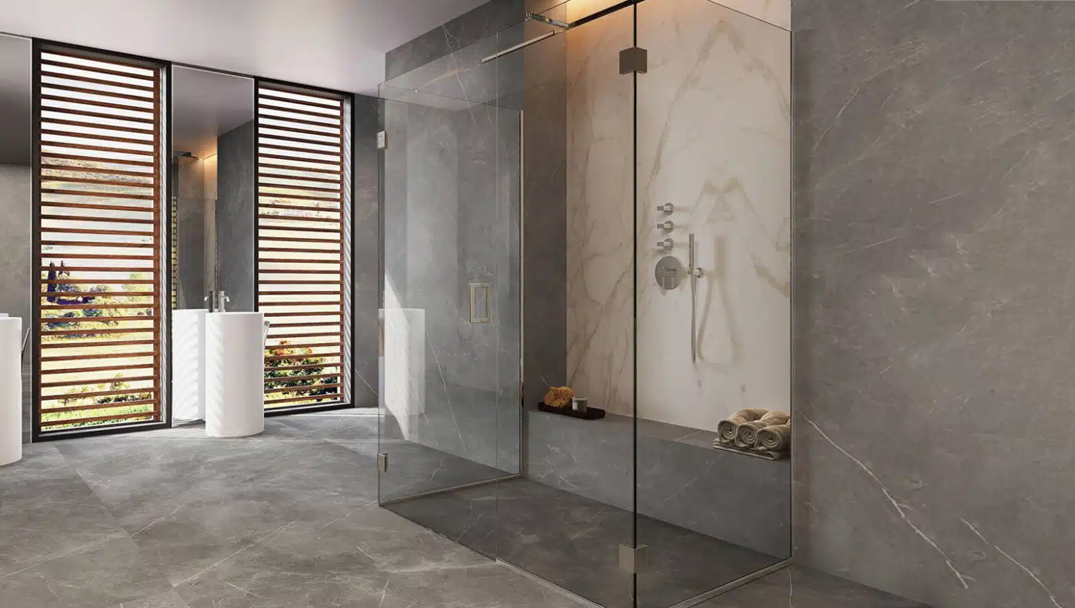 Glass shower screen